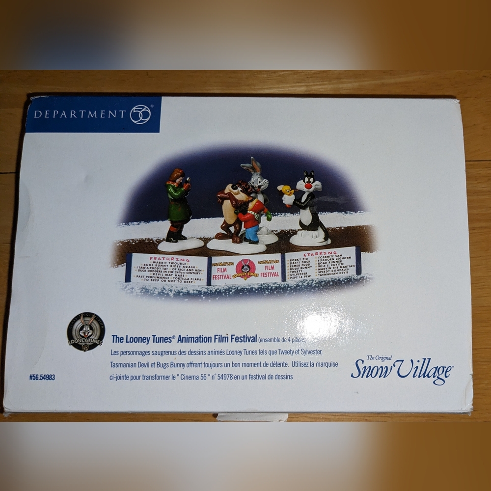 Looney Tunes Animation Film Festival Dept 56 Original Snow Village